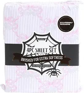 Halloween Sheet Set (Bats & Pink Bows, Twin)