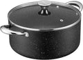 BEZIA 6 Quart Nonstick Stock Pot with Lid, Induction Cooking Pot for Soup