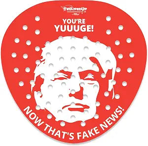 Fairly Odd Novelties Donald Urinal Screen Flush Get Yuuuge Laughs Funny Gag Gift for Office Work or Public Restroom Trump Toilet, White, FON-10277