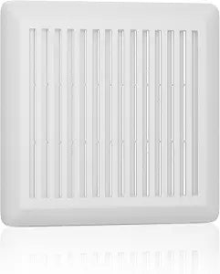 MAYITOP C350GN Bathroom Vent Cover With Springs Replacement Bathroom Ceiling Fan Grille Cover For Bro-an-NuT-one C350GN Grille for NuTone 695 and 696N Ventilation Fan (White) 8.75" x 9.125"