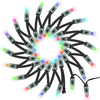 BTF-LIGHTING WS2811 12mm DC12V RGB LED Pixel String Light 50 pcs IP68