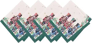 Royal Nutcracker Napkin, Set of 4, Ivory - 17" W x 17" L
