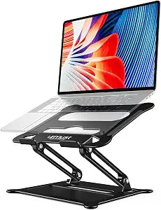 Urmust Adjustable Laptop Stand for Desk, 10-15.6 Laptop Riser, Black