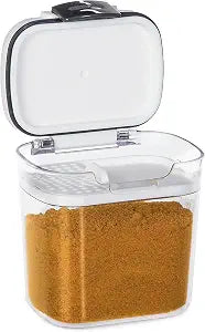 ProKeeper Mini Spice & Herb Storage Container  1.5 Cups, Airtight, Clear Plastic for Baking Soda, Powder, and Snacks