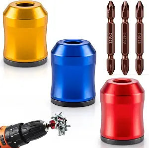 3Pcs Magnetic Bit Holder with 3Pcs PH2 Screwdriver Bits for Drills
