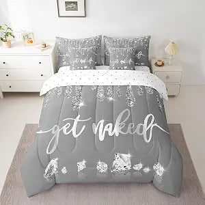 Feelyou Get Naked Comforter Set Queen Size 7 Pcs Bedding Set Boys Girls