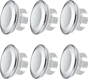 6 Pcs Sink Overflow Ring, Stainless Steel Double Layer, Sliver