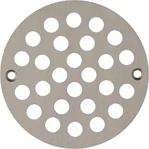 Evangeline 4 Inch Shower Drain Cover Replacement Bathroom Grate Drain Strainer Round (Brushed Nickel)
