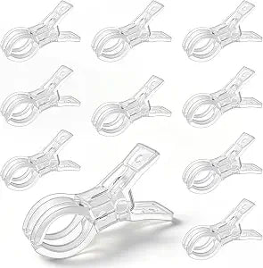 PUGPIU 10 Pack Balloon Arch Clips for Backdrop, 3.5 Inch Clear Spring Clamp
