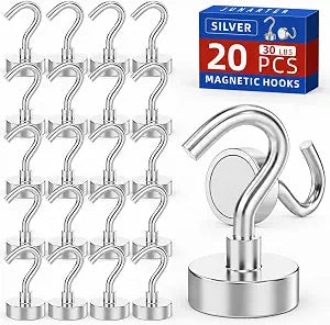 20 Pack Magnetic Hooks, 30lbs Magnet Hooks for Cruise Cabins
