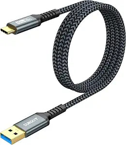 SUNGUY 10Gbps Android Auto USB Cable 3FT, 3A USB C 3.1 Gen2 Cable Data Transfer, USB C CarPlay Cable Fast Charging for iPhone 17/16/15 Series, Samsung Galaxy S25 S24 Ultra, Pixel
