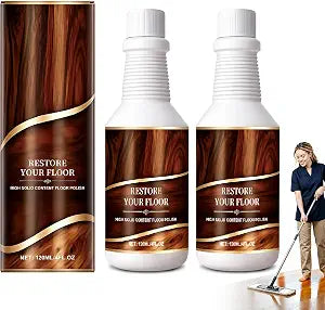 2PCS Wood Floor Restorer, High Solid Content Floor Polish, Restore The Luster and Texture of the Flooring, High-Solids Floor Polish,120ML