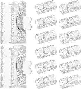 20pcs Clear Bed Sheet Grippers - Plastic Heavy Duty Clips Fasteners No Slip Bedding Holders for Dorms Guest Beds Raised Edge Mattresses