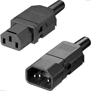 IEC320 C13 + C14 Quick Connect Power Adapter Connector 10A 250V