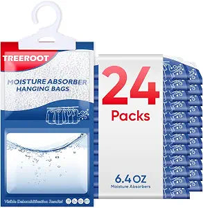 24 Moisture Absorbers for Closet, 6.4oz Humidity Absorber,Dehumidifier Bags