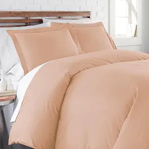 Southshore Fine Living King/Cal Duvet Cover w/ 2 Pillow Shams Light Peach