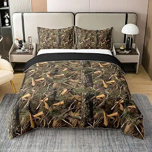 Erosebridal Camouflage 100% Natural Cotton Comforter Cover King | Camouflage Nature Duvet Cover Hunting Dead Branches Bedding Set Farmhouse Rustic Cabin Bed Set Soft Comfy,3 Piece with 2 Pillowcases