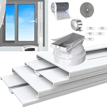 Portable ac Window vent kit Max 62" with Universal 5.1/5.9"Coupler