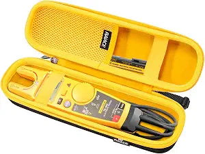 RAIACE Hard Carrying Case for Fluke T5-1000/T5-600 Electrical Voltage, Continuity and Current Tester - Black(Yellow Lining) (Black(Yellow Lining))