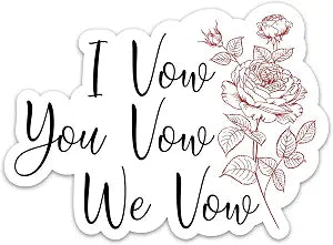 (3PCs) I Vow You Vow We Vow Sticker, Reading Dark Romance Book Sticker, Book Lover Bookish Stickers Waterproof Vinyl Decals for Kindle Laptop Notebook Water Bottle Gift for Readers (3 Inches)