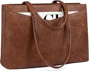 LOVEVOOK Laptop Tote Bag for Women,Leather Work Computer Briefcase Bag