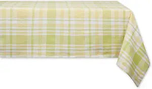 DII Lemon Bliss Plaid Cotton Tabletop Collection, Tablecloth, 52x52
