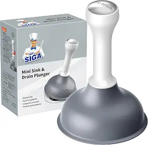 MR.SIGA Mini Drain Plunger, Sink Drain Plunger with Strong Suction