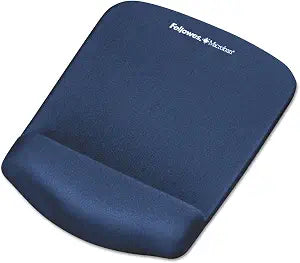 Fellowes PlushTouch Foam Mouse Pad Wrist Support with MICROBAN - Blue (9287301)