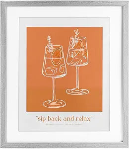 Orange Lemon Cocktail Quote, 13 x 16 Inch Framed Print Under Glass
