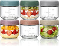 6 Pack 10oz Glass Overnight Oats Containers with Lids