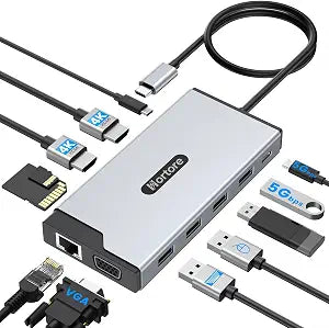 Docking Station USB C Hub Multiport Adapter Triple Display