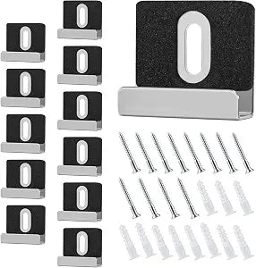 Uniclife 12 Pcs Metal Mirror Clips Mirror Hanging kit for Wall Mounting