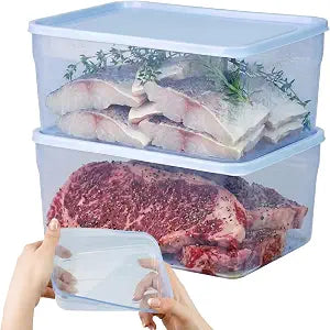 carrotez Flexible Freezer Storage Containers with lids, 2Pack 11.4cup Blue