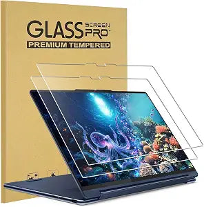 [2-Pack] Tempered Glass Screen Protector for Lenovo Yoga 9i Aura Edition 2-in-1 14" (14ILL10/14IPH11,) & Yoga 9 2-in-1 14-Inch (14IMH9) Touchscreen Laptop | Anti-Scratch, Bubble-Free, Ultra HD