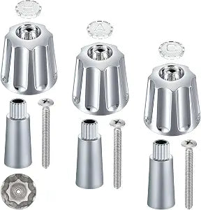 Enhon 3 Pcs Shower Knobs Replacement Compatible with Gerber 16-Tooth Broach