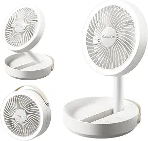 Gaiatop Foldable Desk Fan with Night Light, 6.8in Portable Travel Fan
