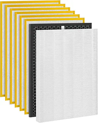 HR900 Replacement Filter Set Compatible with HR900 Ultimate Pet Air Pur-ifier,1+1+6 Pack (Upgraded)