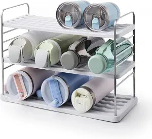 YouCopia UpSpace 12 Water Bottle Organizer, Adjustable Tumbler Cabinet Rack