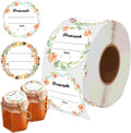 2 Inch Round Canning Labels 500 Pcs Floral Round Food Labels for Mason Jars