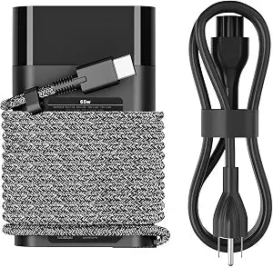 DJW 65W USB C Laptop Charger Compatible with HP Spectre x360,Envy,Elitebook x360,Pavilion, Elite x2,Chromebook,Omnibook,Dragonfly,Zbook,ProBook Travel Computer Charger USB Type C AC Power Adapter