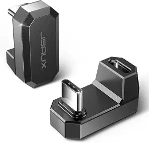 JSAUX 2Pack 180USB C Male to USB C Female Adapter(USB 4.0/PD 100W/4K@60Hz)