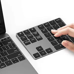 Lekvey Bluetooth Number Pad, Aluminum Rechargeable Wireless Numeric Keypad