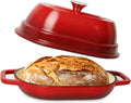 Wdmiya Dutch Oven for Sourdough Bread Baking, Shallow Base & Dome Lid 5 QT