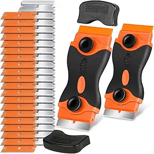 Razor Blade Scraper Tool - Razor Scraper with 40 Metal & Plastic Blades