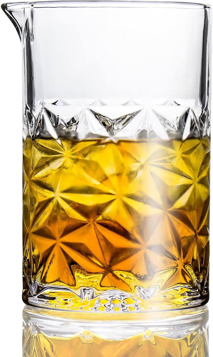 Cocktail Mixing Glass, 24 FL OZ Crystal Stirring Glass