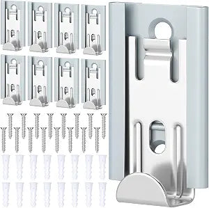 Duraaamo 8 Pack Adjustable Mirror Clips for Wall Mounting
