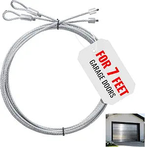 2PCS Garage Door Cables for 7 ft Door  8.5 Ft Heavy Duty Wire Replacement for Torsion Spring Systems, Rust Resistant Garage Door Repair Kit