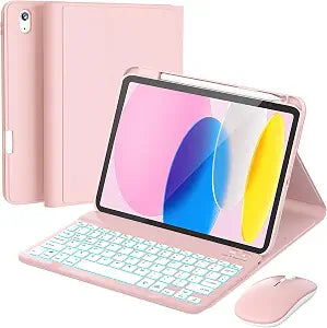 RAYMCRAFT for iPad 11th (A16)/10th Generation Keyboard Case & Mouse Combo