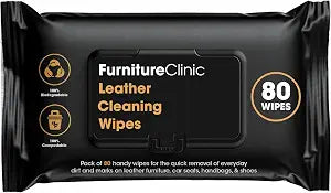 Furniture Clinic Leather Cleaning Wipes, Streak-Free, 4-in-1 Formula