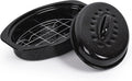 13'' Roasting Pan with Lid and Rack, Small Enameled Chicken Roaster for Oven